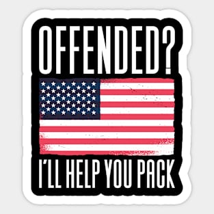 Conservative US Flag Politics Sticker